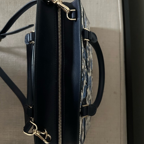 Like Brand new!! Kate Spade Madison Peacock Floral Medium Satchel - Picture 4 of 7